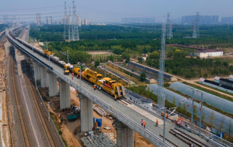 京唐鐵路北京段開始鋪軌作業